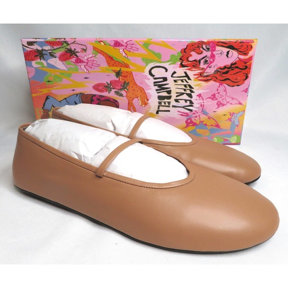 Jeffrey Campbell Shoes - NIB JEFFREY CAMPBELL X FREE PEOPLE Dark Beige Dancerina Ballet Flats Women Sz 9